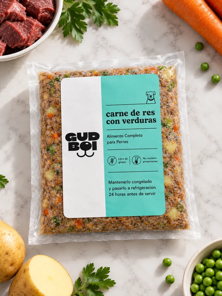 Paquete de Gud Boi Res con Verduras